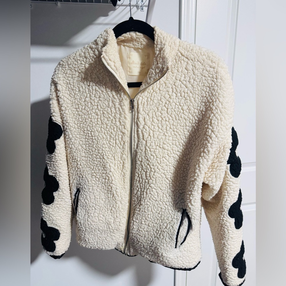 Alter’d State cream and Black Teddy Sherpa Jacket
